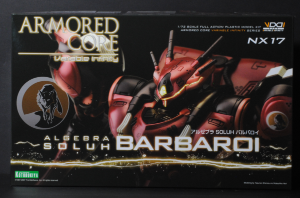 front of V.I. Series Armored Core 1/72 ALGEBRA SOLUH BARBAROI Plastic Model